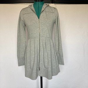 Venus Gray Hooded Sweat Jacket with Pleated Skirt sz XS